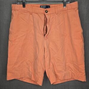 Polo Ralph Lauren Chino Shorts Mens 34 Orange Classic Fit 9"